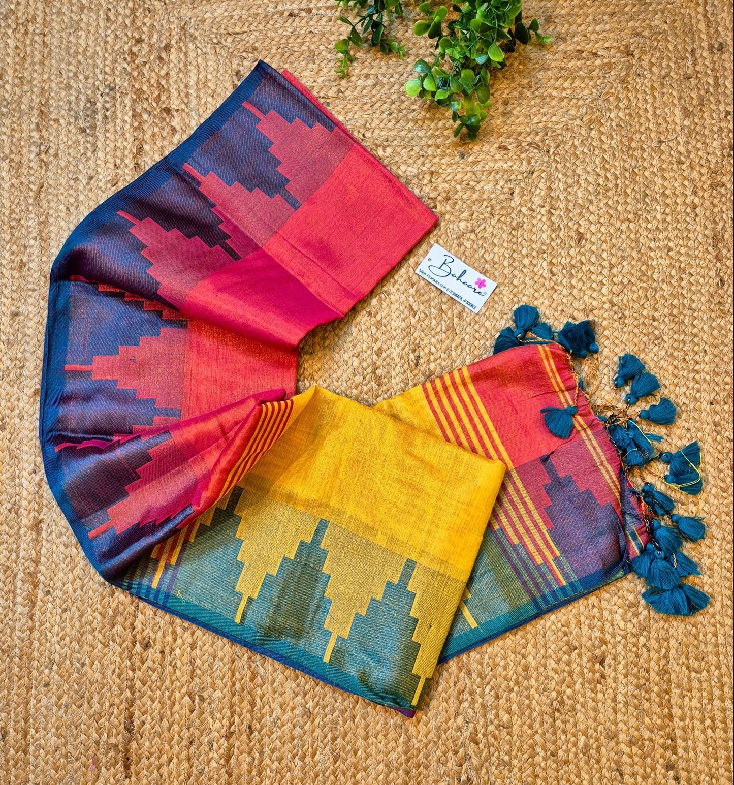 Suhani | Strawberry Handloom Tissue Saree