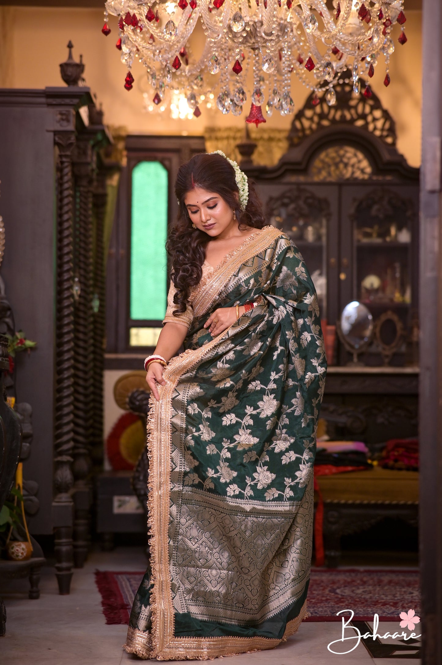 Utsav | Castleton Green Benarasi Tissue Silk Saree