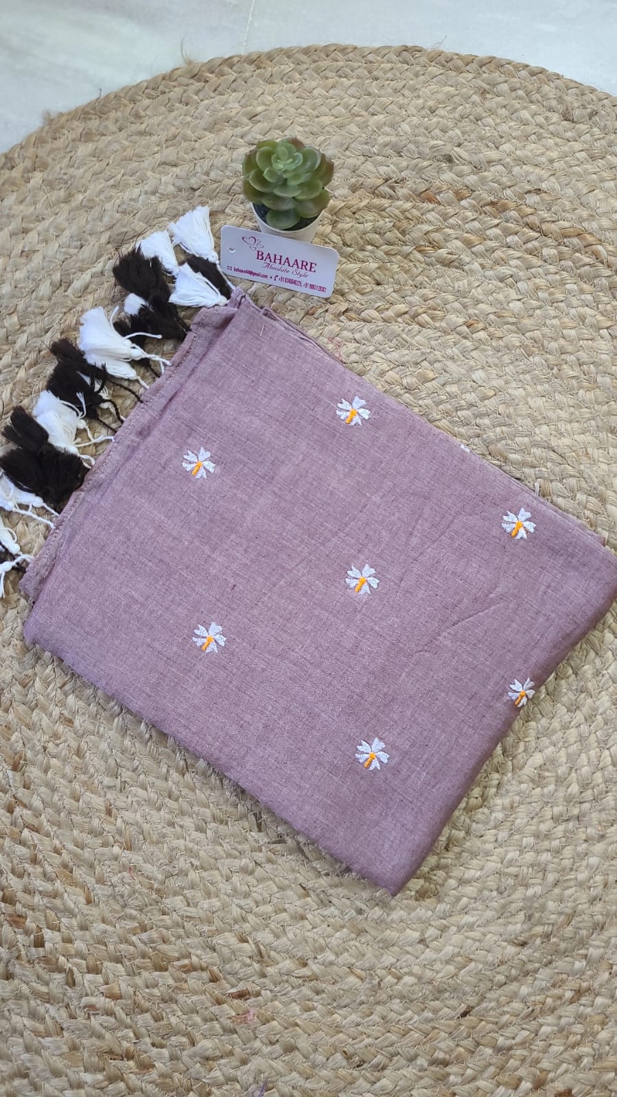 Parijat | Lilac Mul Mul Cotton Saree