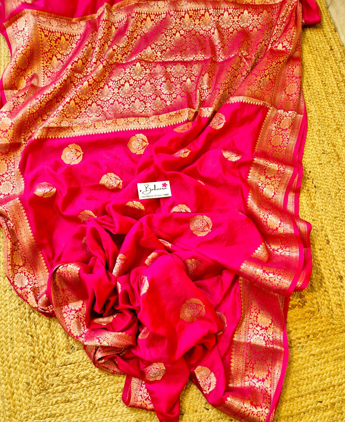 Utsav | Hot Pink Benarasi Katan Silk Saree