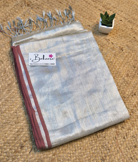 Suhani | Cream White Tissue Saree