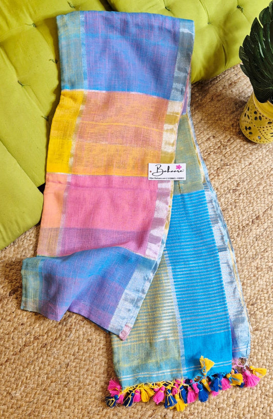 Woodland Whispers | Basanti Bloom Box Linen By Linen Saree