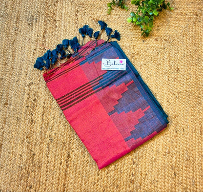 Suhani | Dark Bronze Handloom Tissue Saree