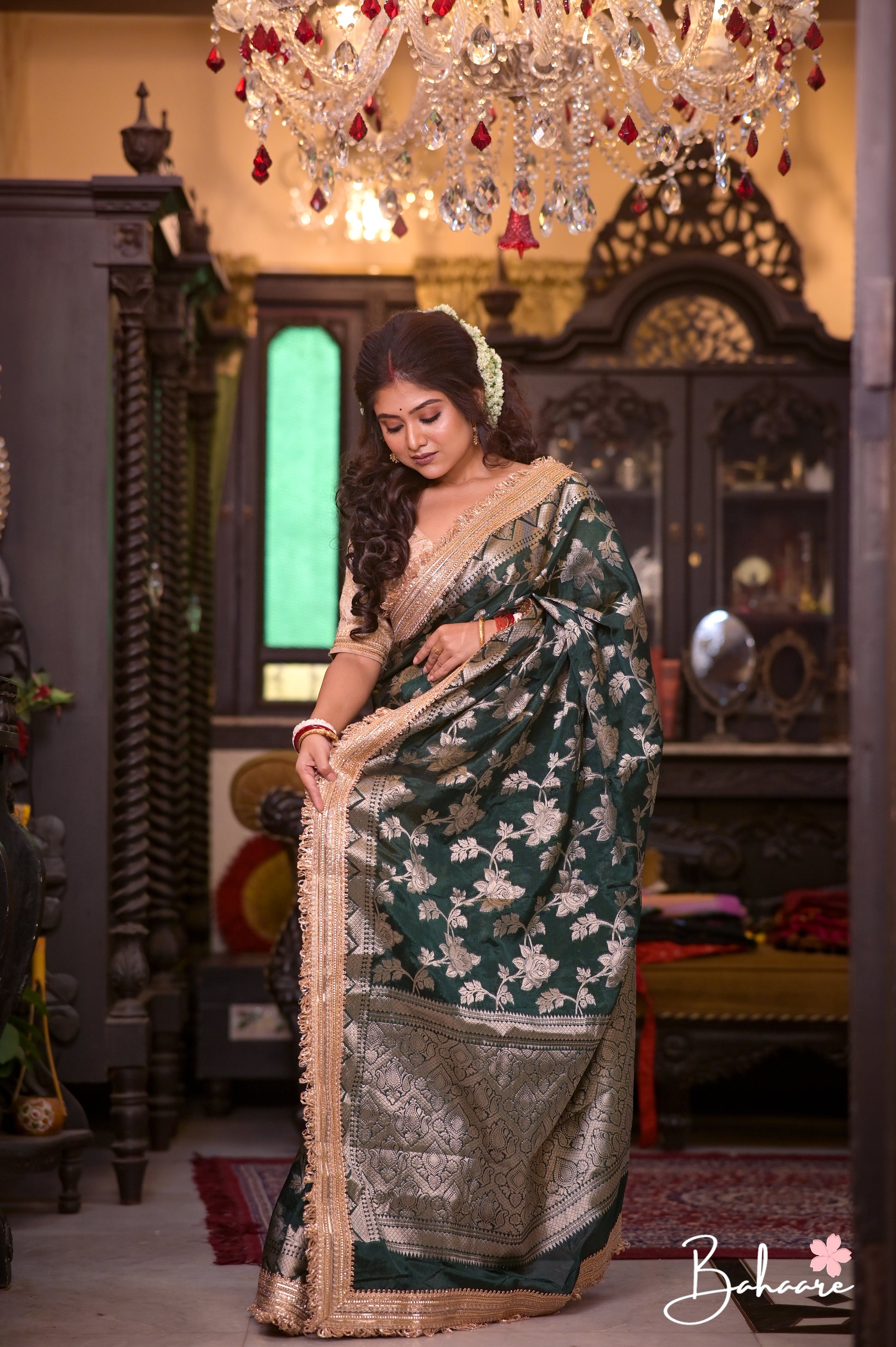 Utsav | Castleton Green Benarasi Tissue Silk Saree