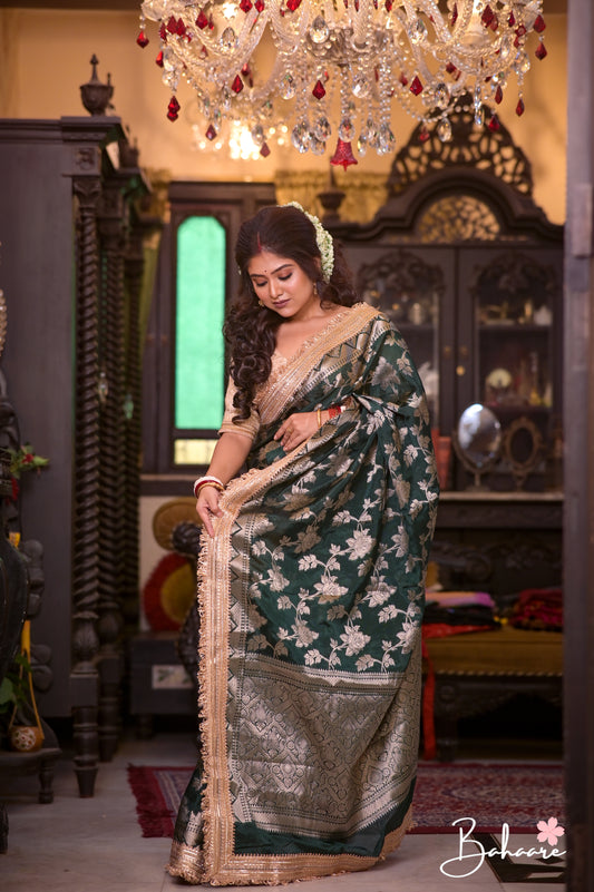Utsav | Castleton Green Benarasi Tissue Silk Saree