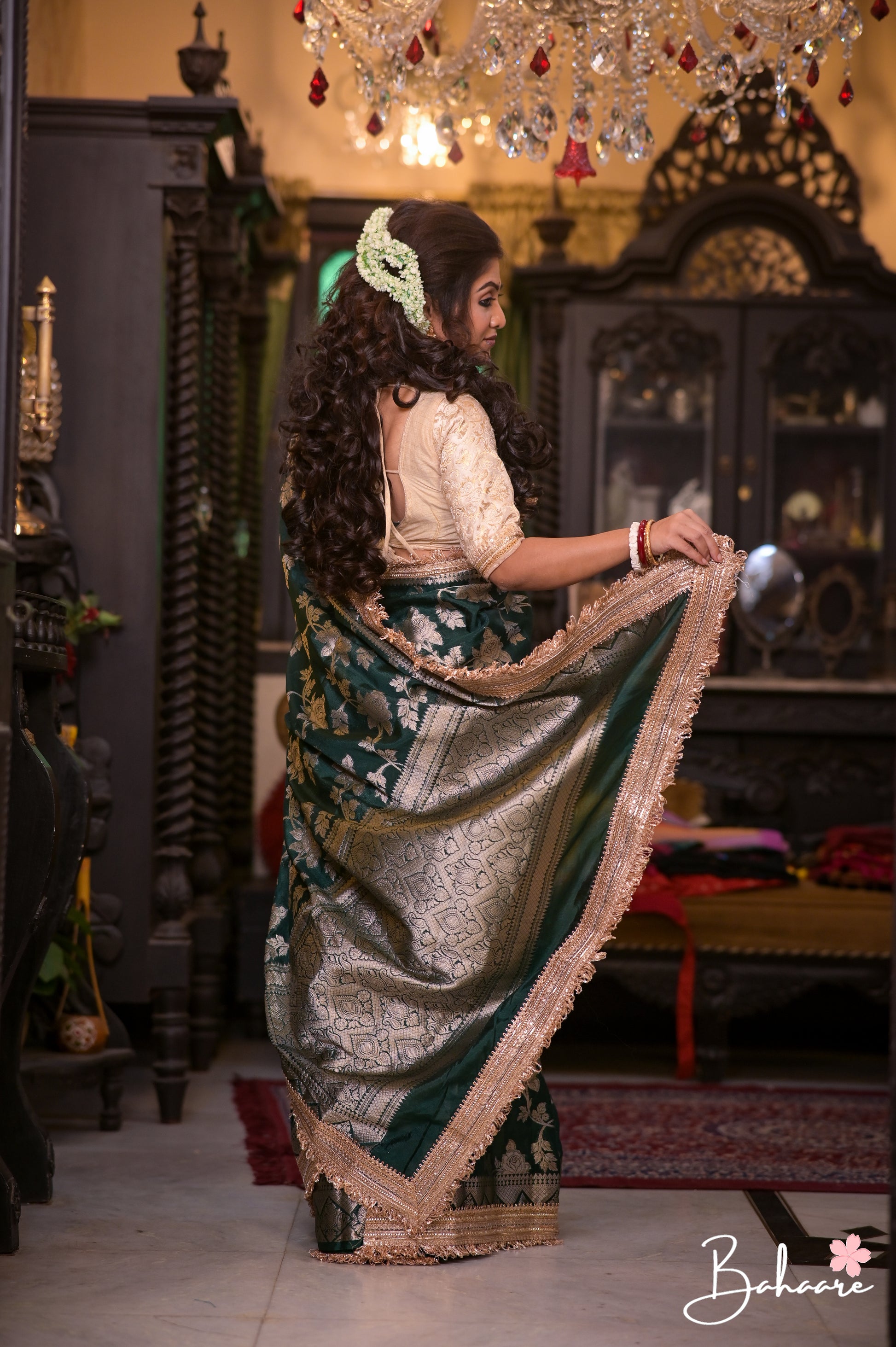 Utsav | Castleton Green Benarasi Tissue Silk Saree