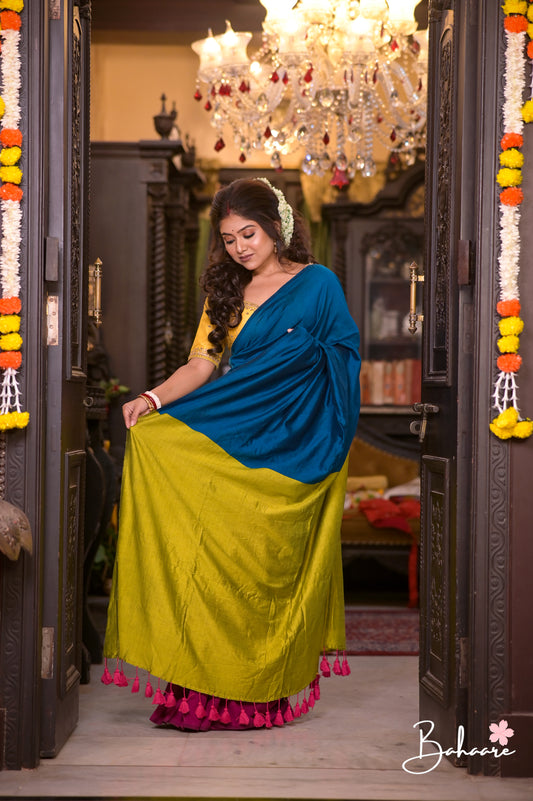 Cotton Galleria | Multicoloured Premium Cotton Saree