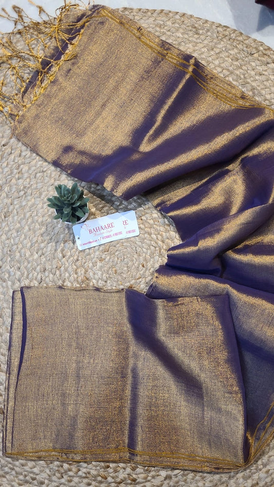 Galaxy | Lavender Gold Tissue Saree