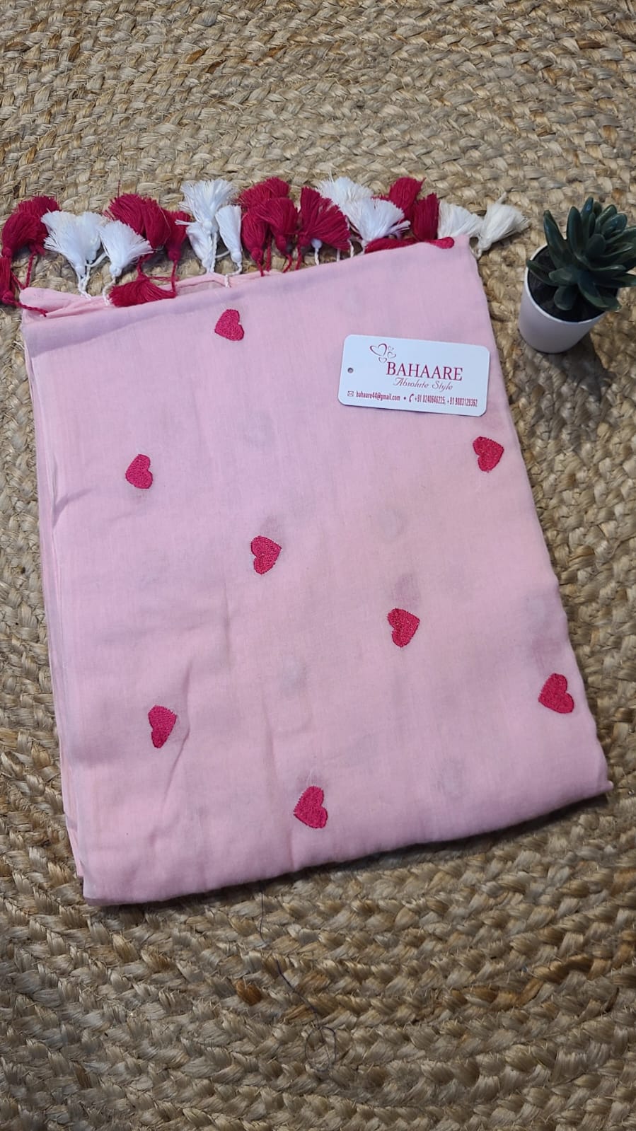 Dil | Pink Mul Mul Cotton Saree