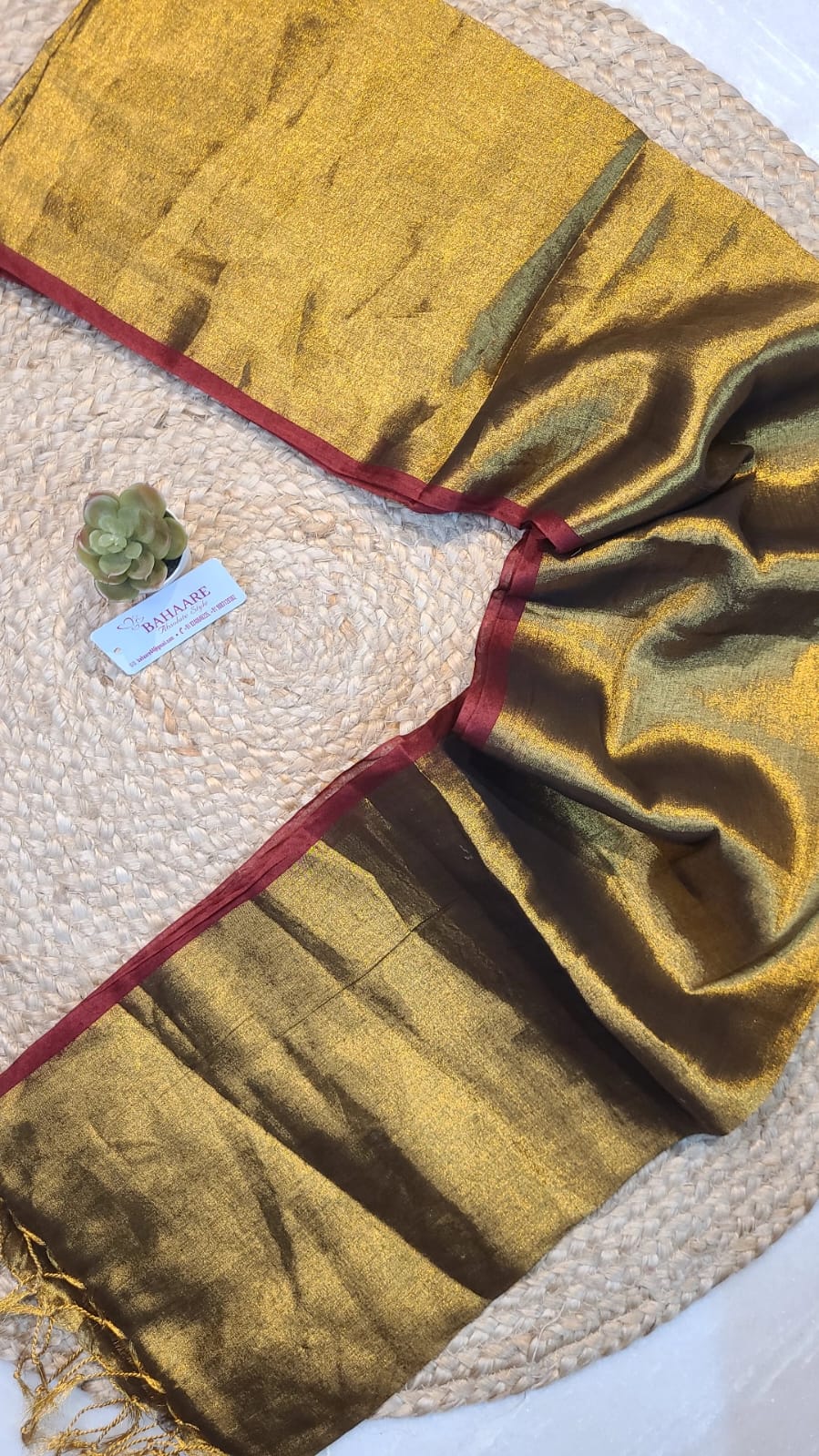 Suhani | Antique Gold Tissue Saree