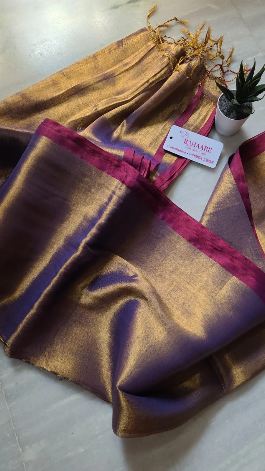 Suhani | Twilight Gold Tissue Saree