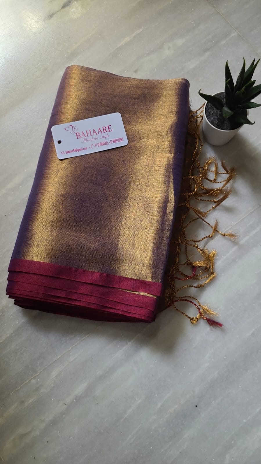 Suhani | Twilight Gold Tissue Saree