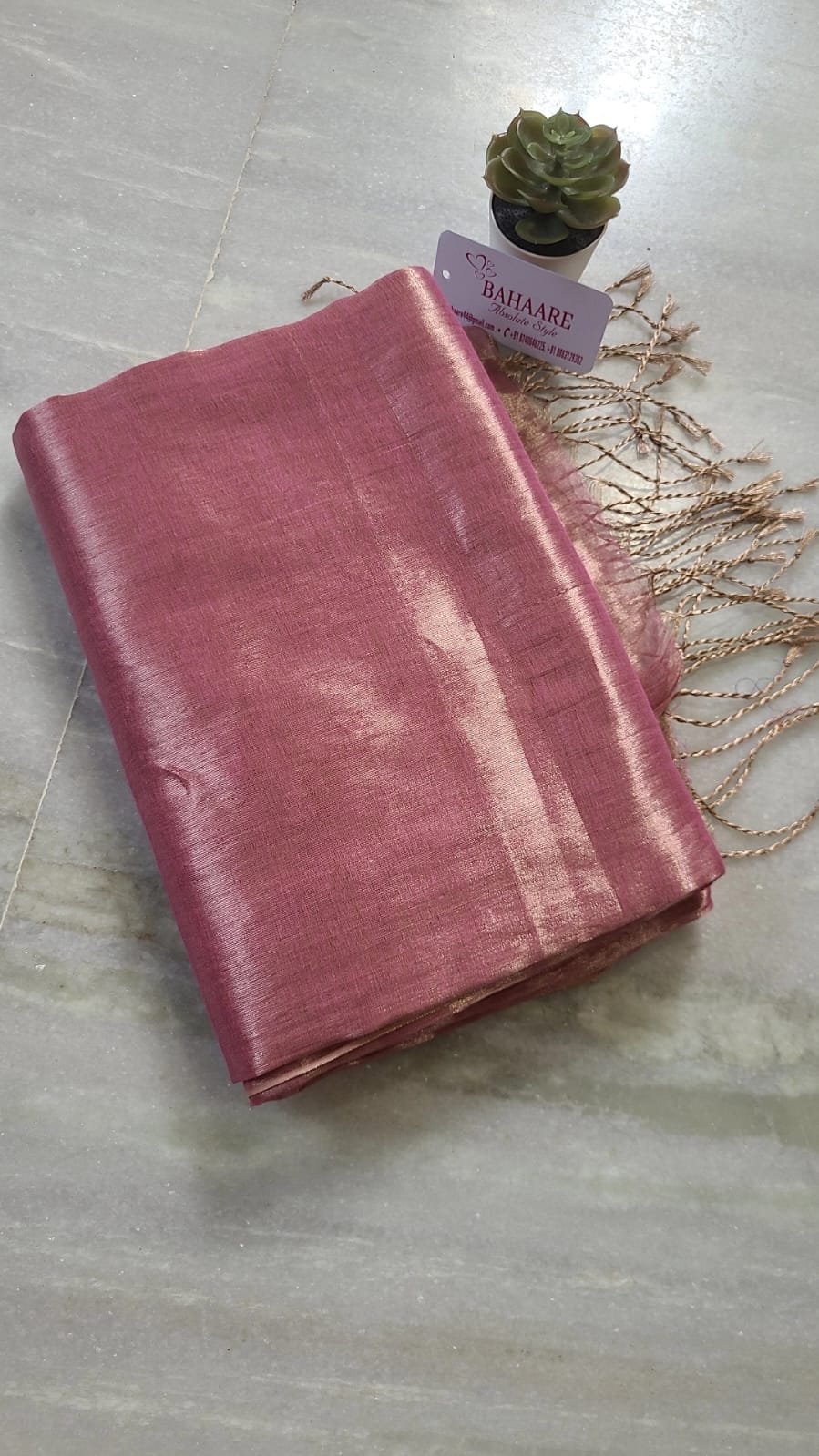 Galaxy | Bubblegum Pink Tissue Saree