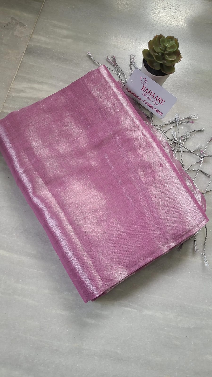 Suhani | Wisteria Purple Tissue Saree