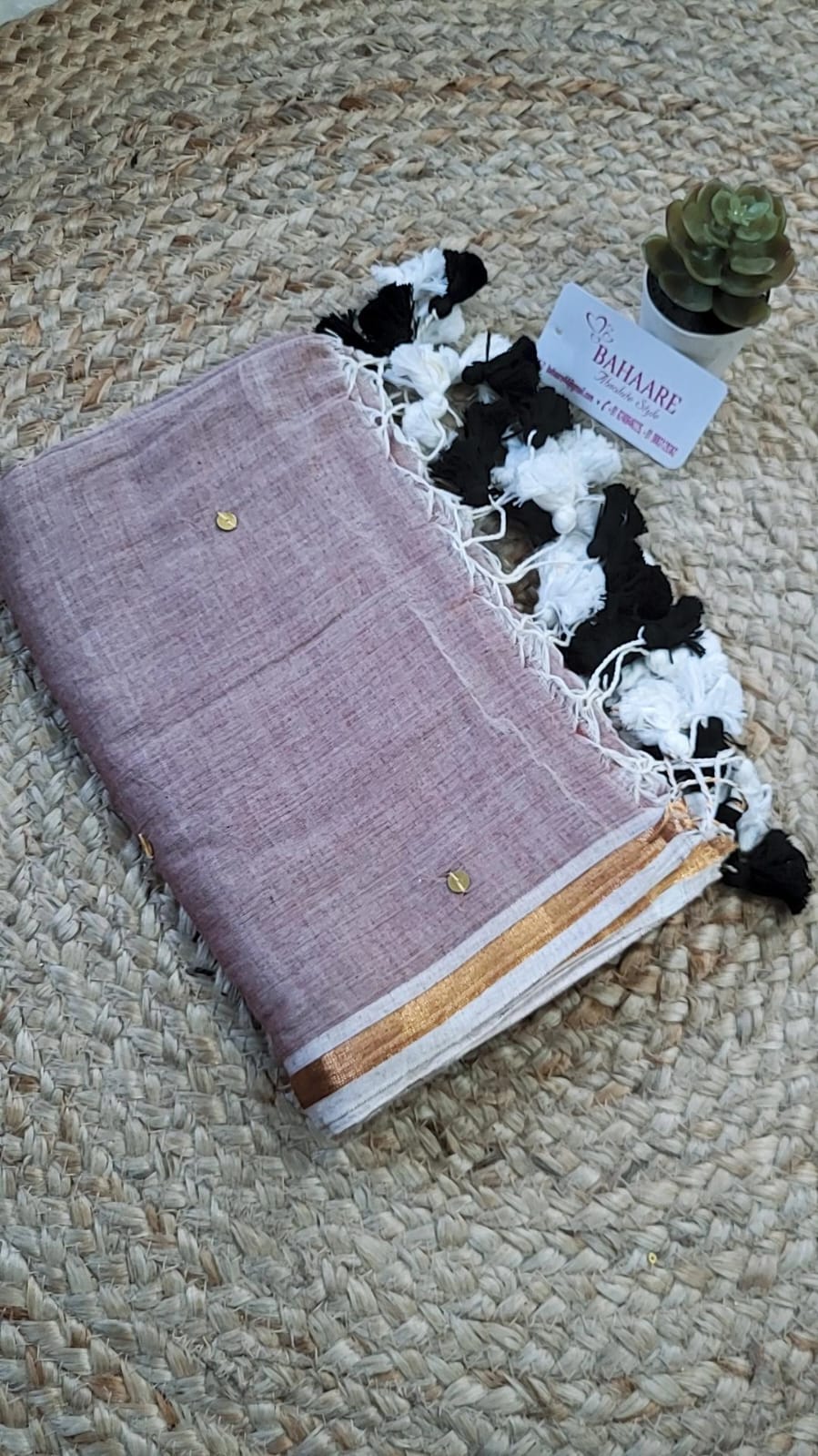 Shimmering Starlight | Lilac Mul Mul Cotton Saree