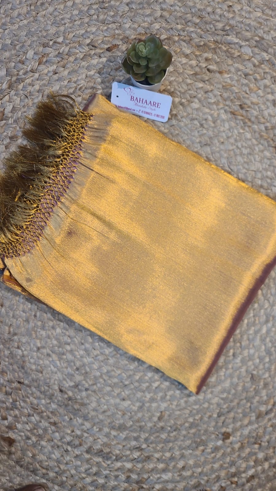 Chandni | Lavender Gold Tissue Saree