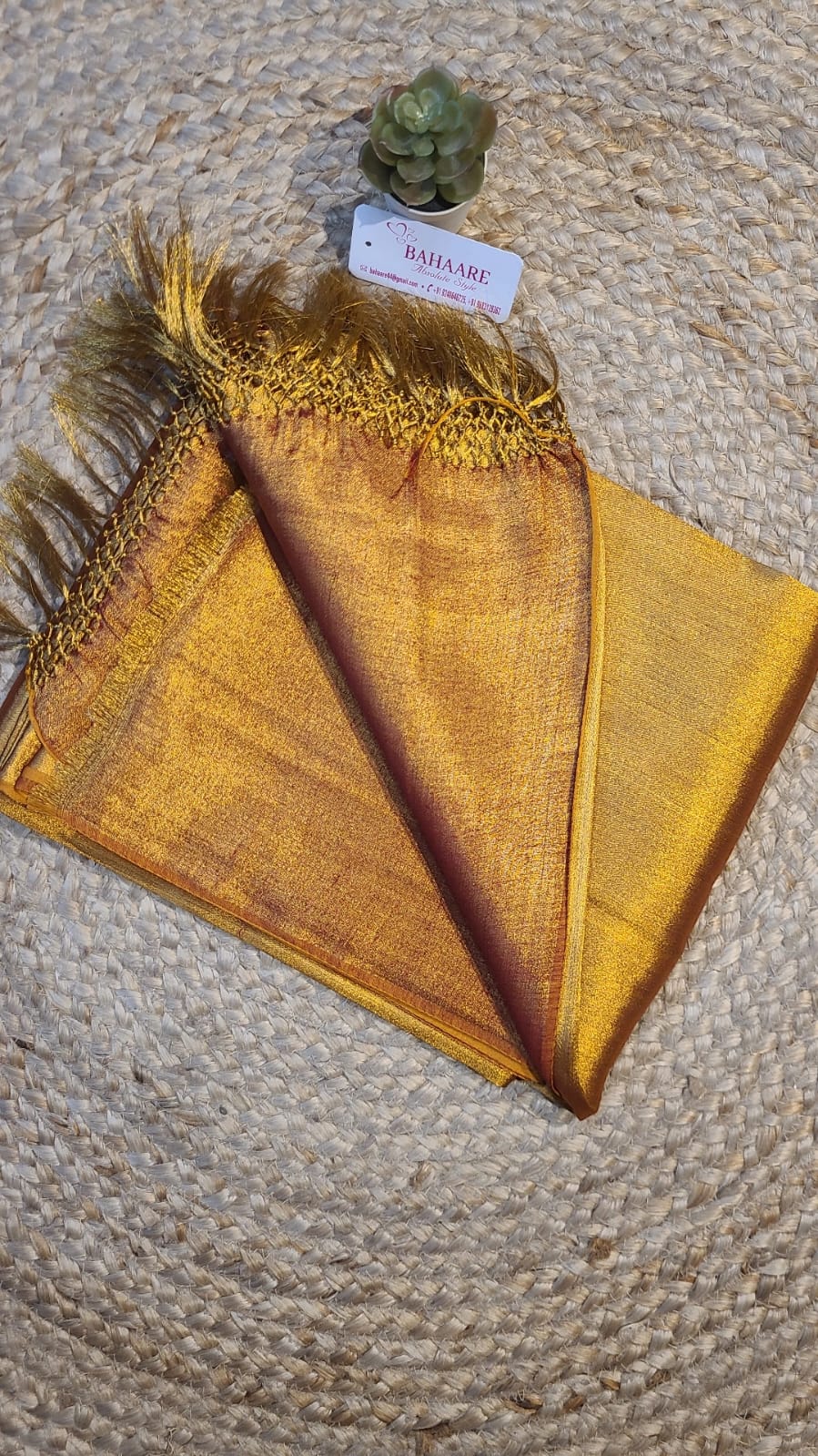 Chandni | Gold Tissue Saree