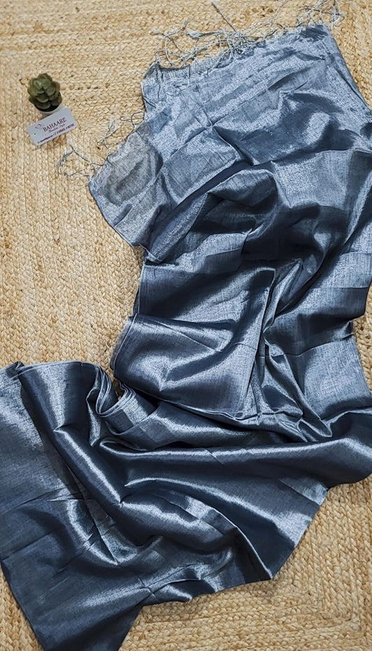 Galaxy | Midnight Silver Tissue Saree