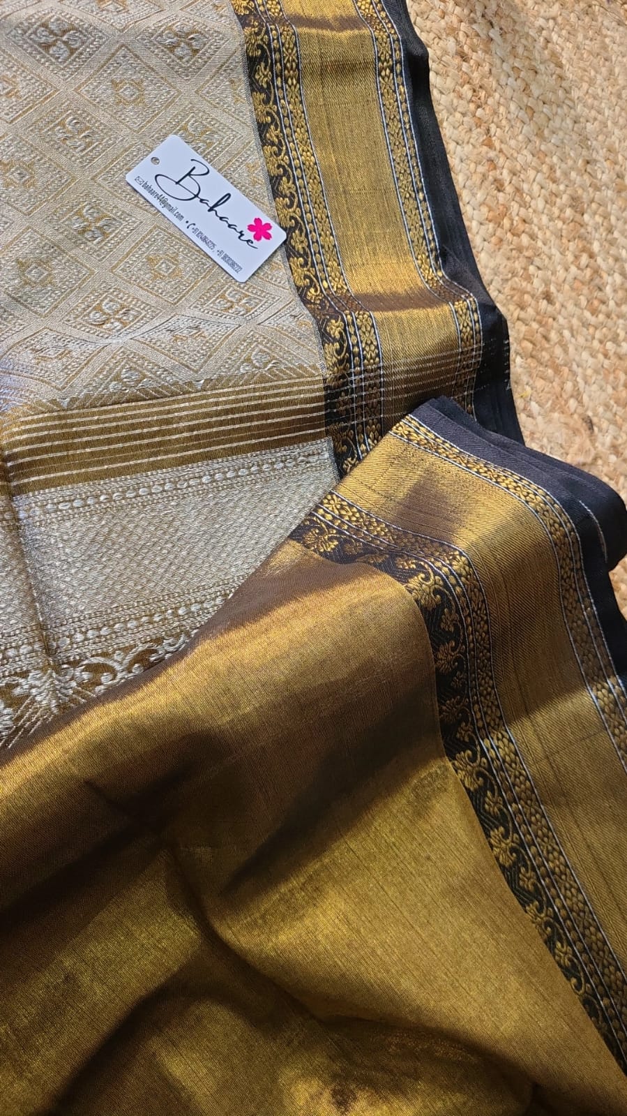 Afreen | Gold and Silver Kanjivaram Tissue Silk Saree