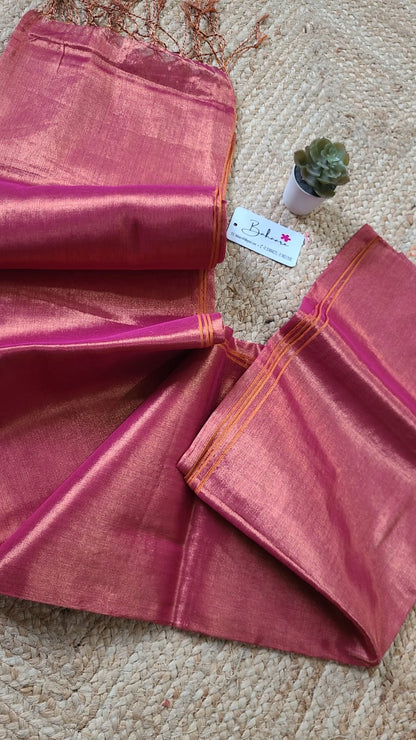 Suhani | Sunset Gold Tissue Saree