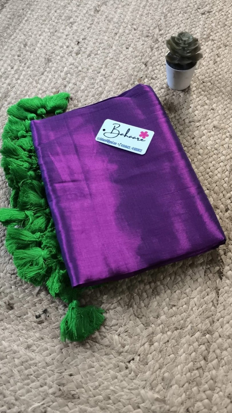 Chandni | Purple Dual Tone Tissue Saree