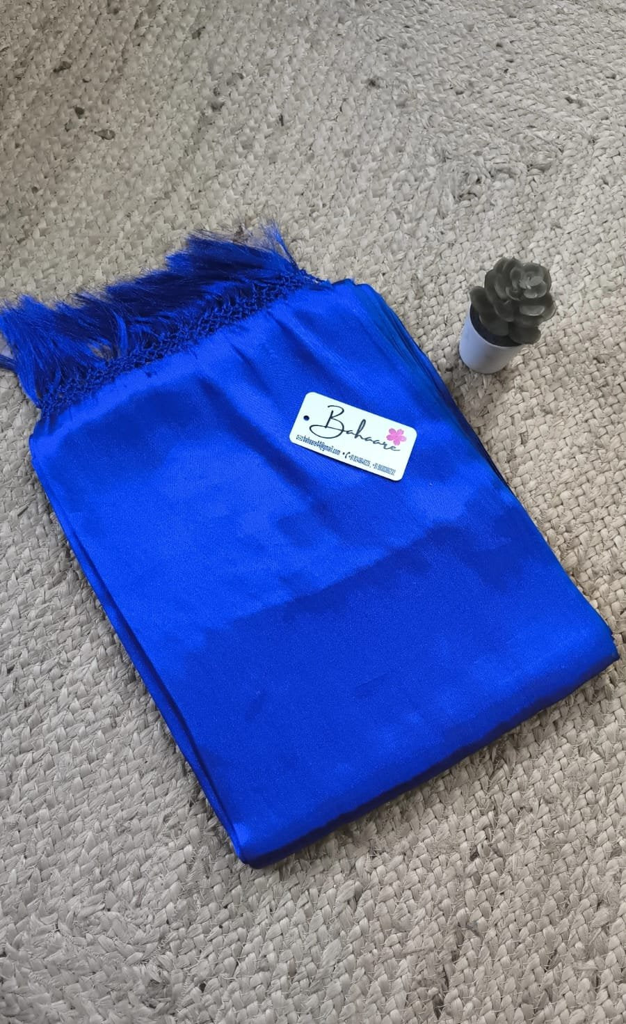 Chandni | Royal Blue Tissue Saree