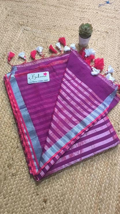 Afreen | Purple Dual Tone Tissue Saree