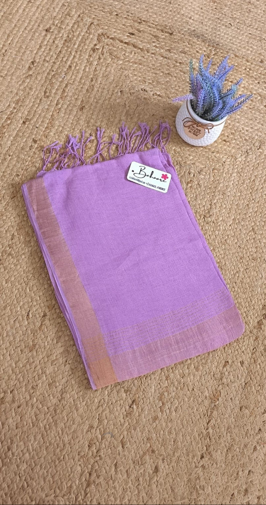 Woodland Whispers | Lavender Jayshree Linen Saree