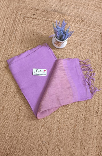 Woodland Whispers | Lavender Jayshree Linen Saree