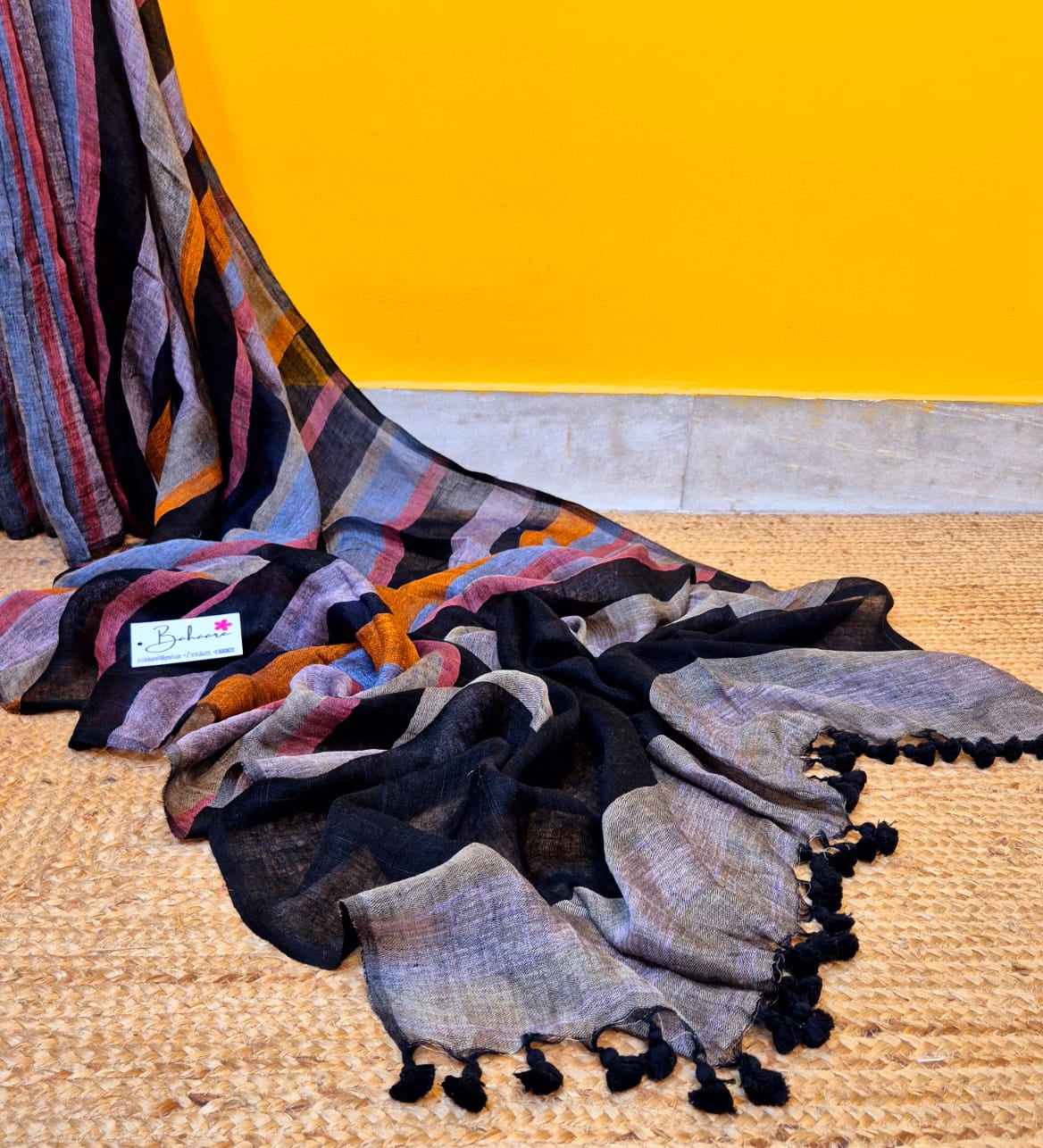 Woodland Whispers | Multicoloured Jayshree Linen Saree