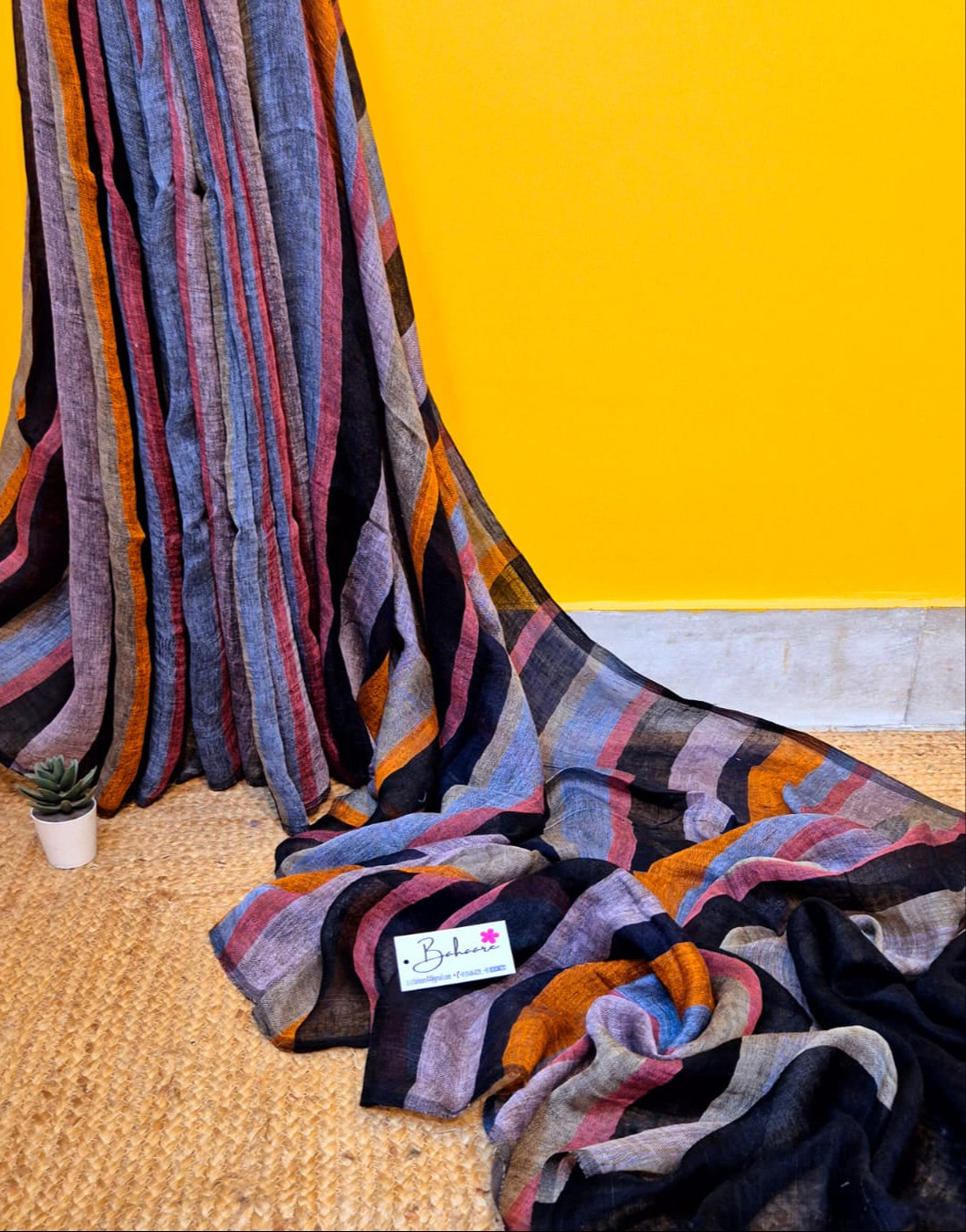 Woodland Whispers | Multicoloured Jayshree Linen Saree