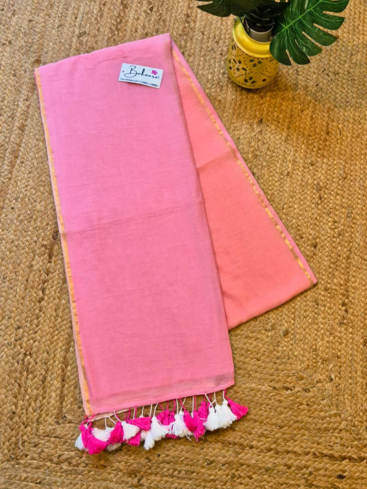 Mohini | Pink Gradient Mul Mul Cotton Saree