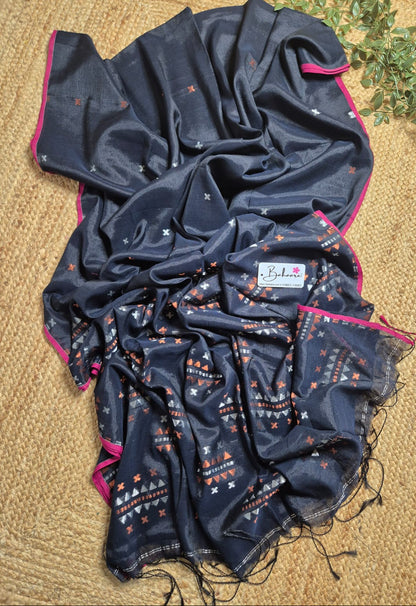 Afreen | Party Black Tissue Silk Saree