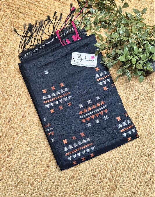 Afreen | Party Black Tissue Silk Saree