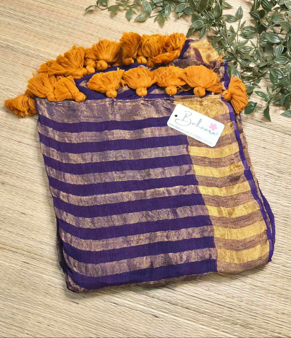 Woodland Whispers | Purple Jayshree Linen Saree