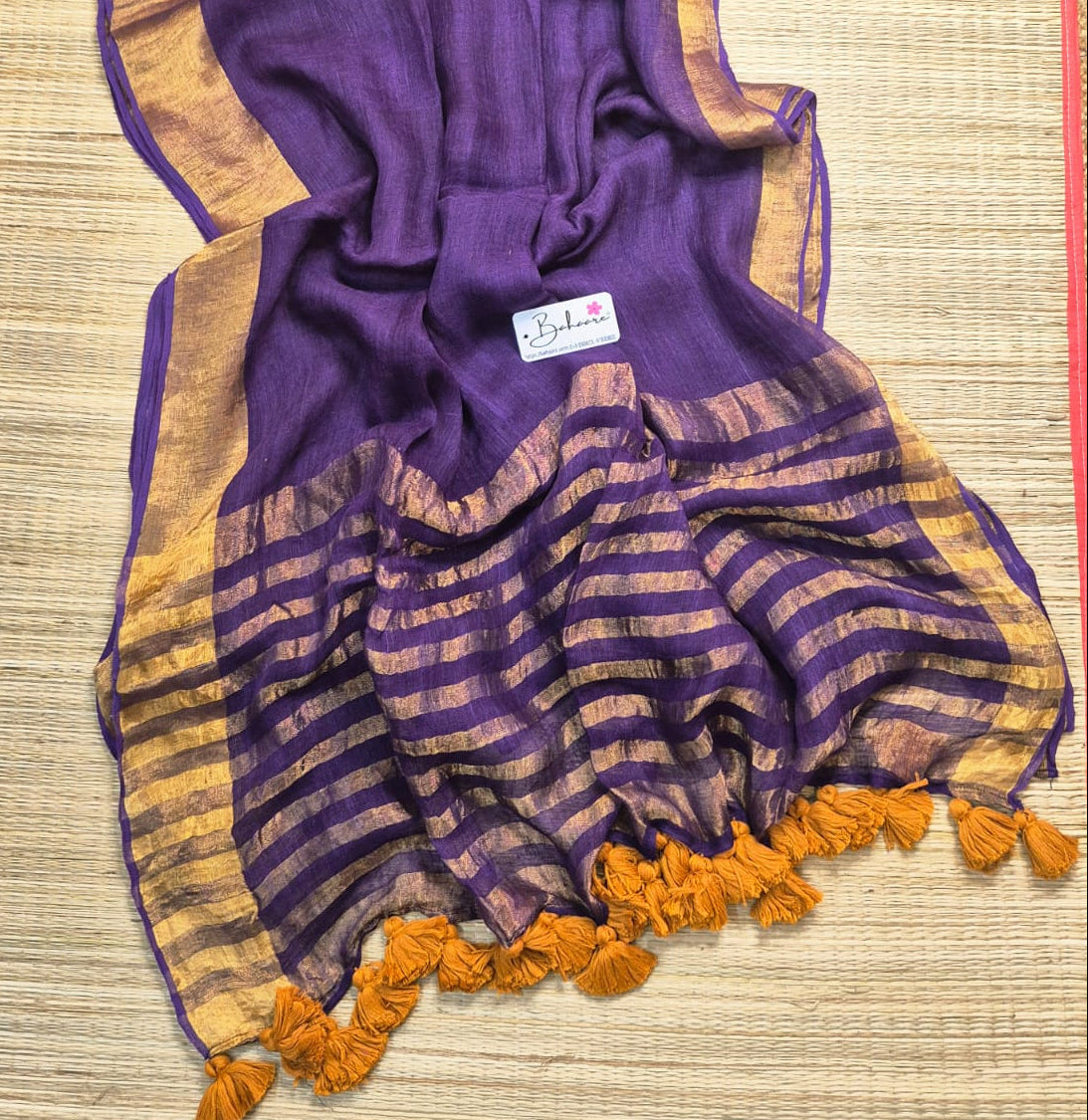 Woodland Whispers | Purple Jayshree Linen Saree