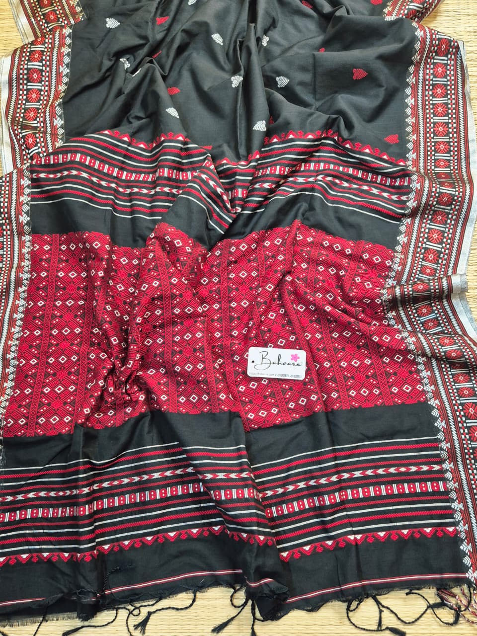 Cotton Galleria | Twilight Black Premium Cotton Saree