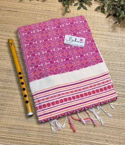 Cotton Galleria | Trendy Off White Premium Cotton Saree