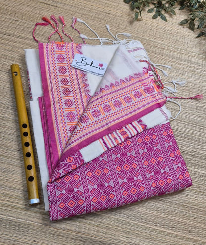 Cotton Galleria | Trendy Off White Premium Cotton Saree