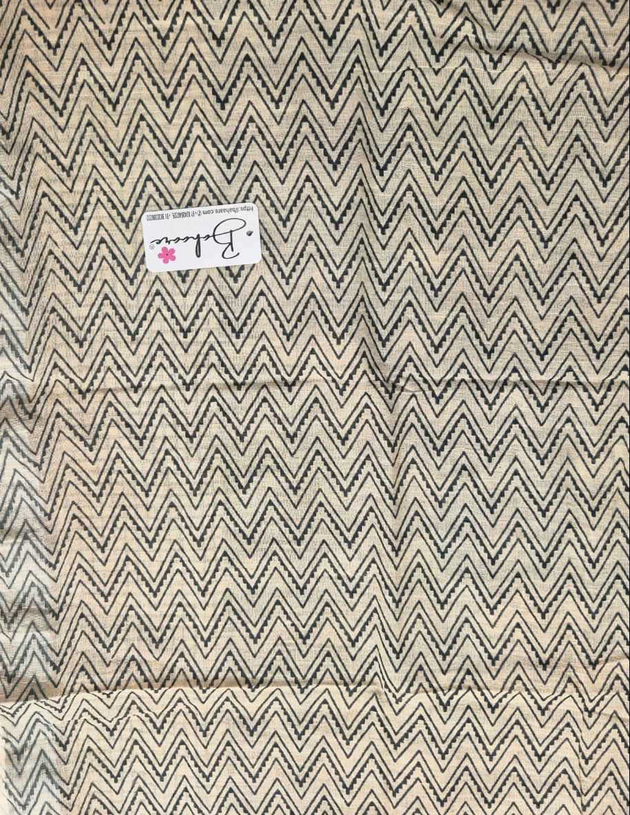 Woodland Whispers | Brick Red and Black Natural Dyed Dabu Block Print Linen Cotton Saree