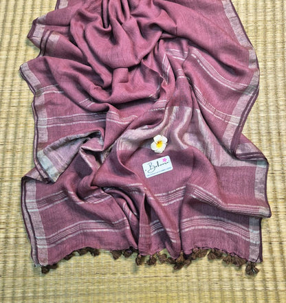 Woodland Whispers | Royal Mauve Jayshree Linen Saree
