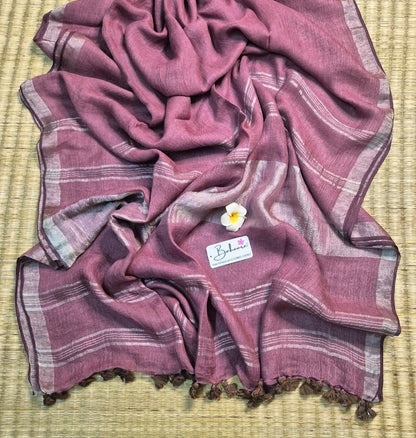 Woodland Whispers | Royal Mauve Jayshree Linen Saree
