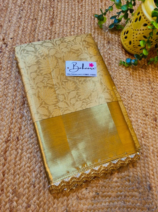 Utsav | Golden Grace Benarasi Tissue Silk Saree