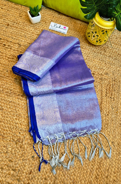 Surmai | Lavender Tissue Cotton Saree