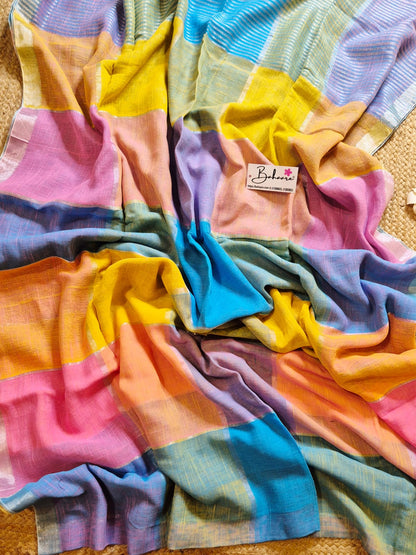 Woodland Whispers | Basanti Bloom Box Linen By Linen Saree