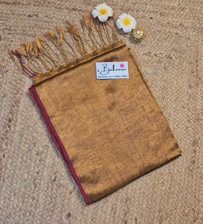 Suhani | Antique Coper Tissue Saree
