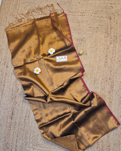 Suhani | Antique Coper Tissue Saree