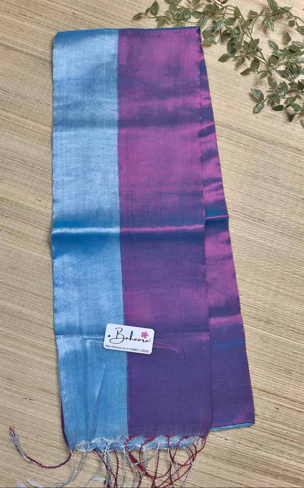 Jashn | Purple and Silver Tissue Saree