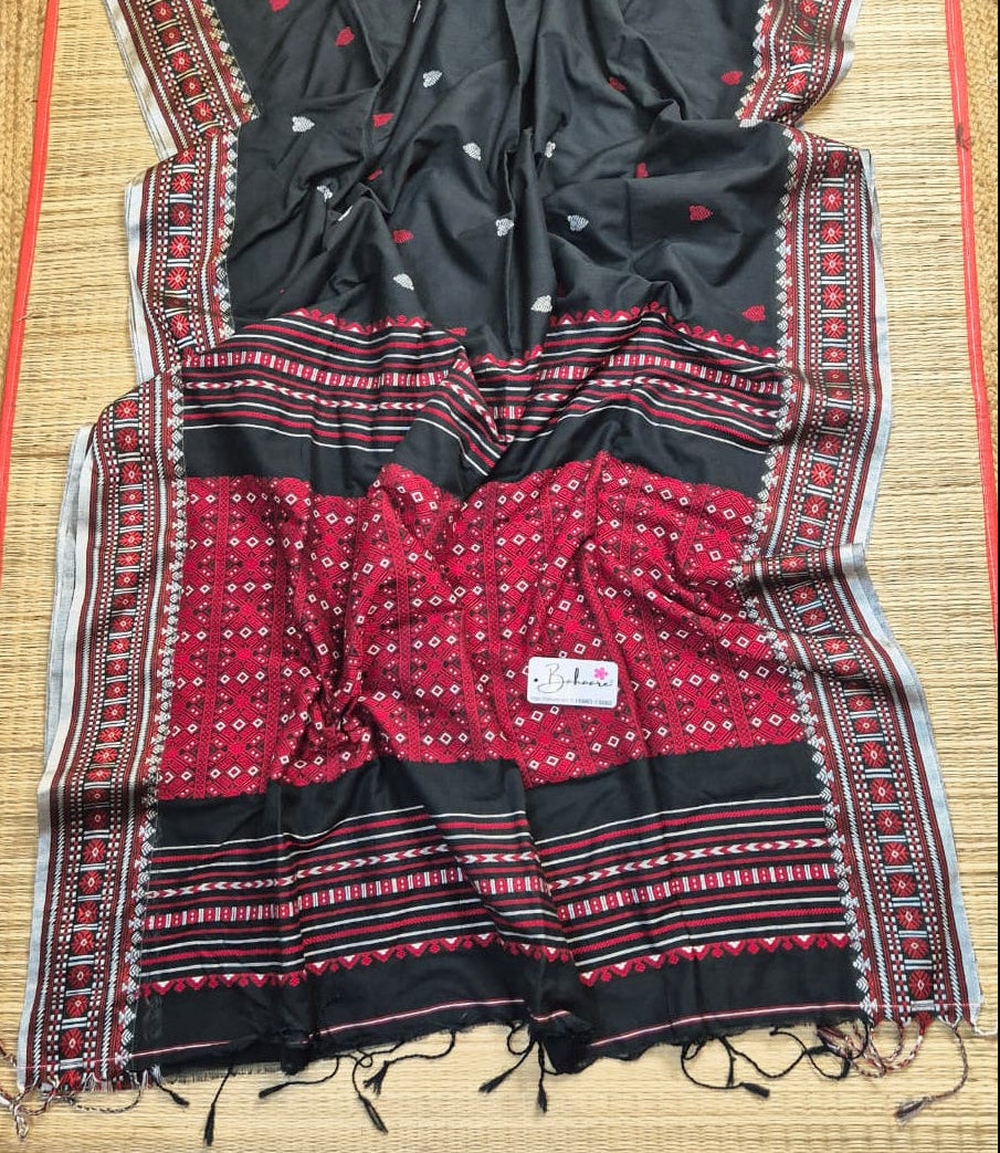 Cotton Galleria | Twilight Black Premium Cotton Saree