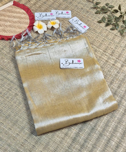 Galaxy | White Gold Tissue Saree